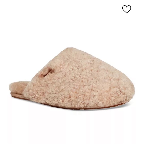 Ugg Maxi Curly Slide Slipper Sand Size 6 Like New! - Picture 2 of 10